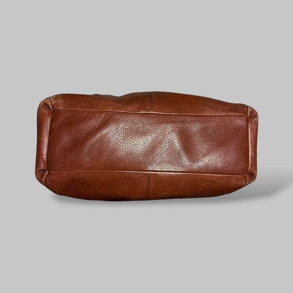 Vintage Coach Large Brown Pebbled Leather Shoulder Hobo Bag – Slouchy Tote Style - Picture 3 of 9